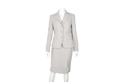 Lot 130 - Dolce & Gabbana Grey Stretch Skirt Suit - Size 40