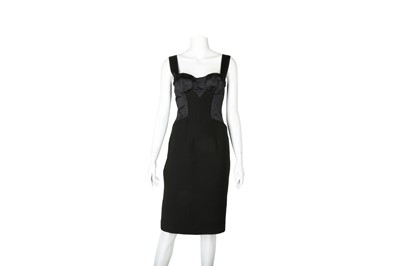 Lot 552 - Dolce & Gabbana Black Crepe Corset Dress