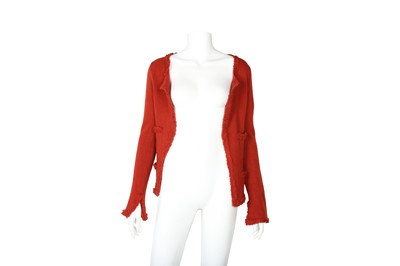 Lot 41 - Chanel Rust Knit Open Front Cardigan
