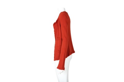 Lot 41 - Chanel Rust Knit Open Front Cardigan