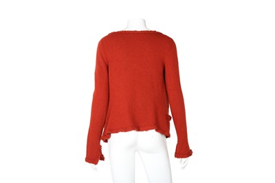 Lot 41 - Chanel Rust Knit Open Front Cardigan