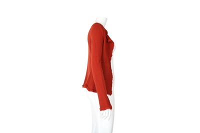 Lot 41 - Chanel Rust Knit Open Front Cardigan