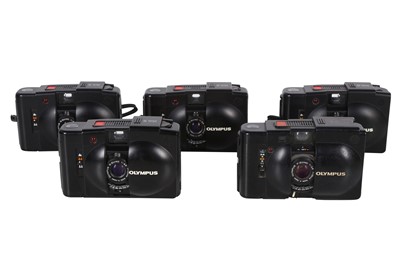 Lot 1084 - Five Olympus XA2 cameras for spares.