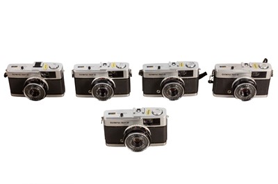 Lot 1144 - Three Olympus Trip 35 Cameras, Plus Two for Spares.