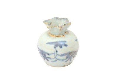 Lot 629 - A CHINESE BLUE AND WHITE 'POMEGRANATE' JARLET
