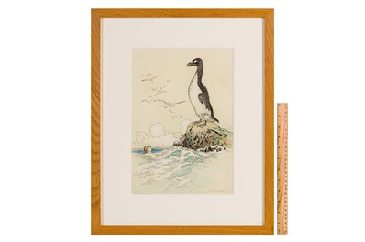 Lot 325 - Goble (Warwick) There he saw the last of the gairfowl, standing... original watercolour [1909]