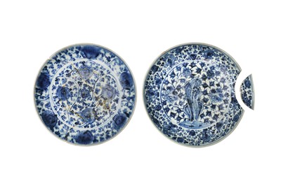 Lot 642 - TWO CHINESE BLUE AND WHITE DISHES