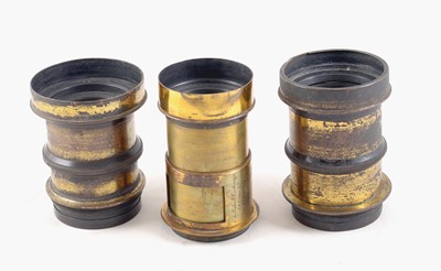 Lot 41 - Group of Three Brass Bound Lenses.