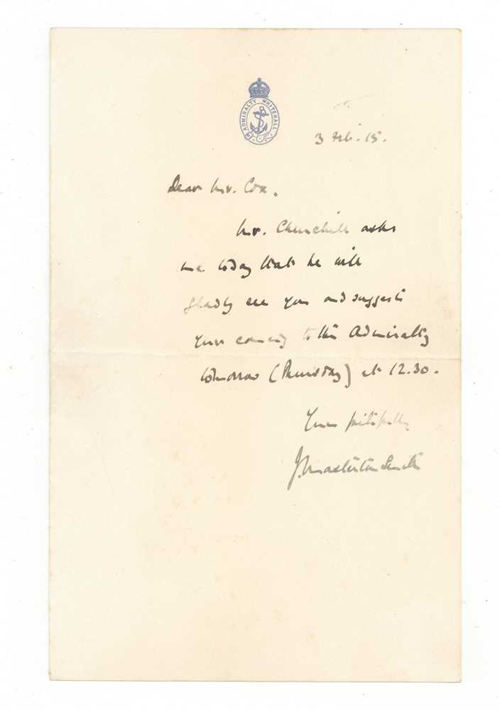 Lot 311 - [Churchill (Winston Spencer)]