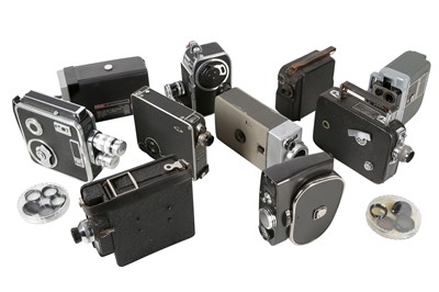 Lot 1197 - A Large Selection of Cine Cameras. All untested. Various makes and types.