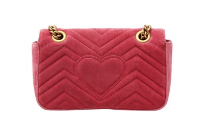 Lot 40 - Gucci Pink GG Mini Marmont Matelassé Bag