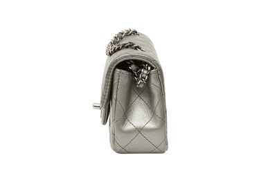 Lot 152 - Chanel Metallic Grey Rectangular Mini Flap Bag