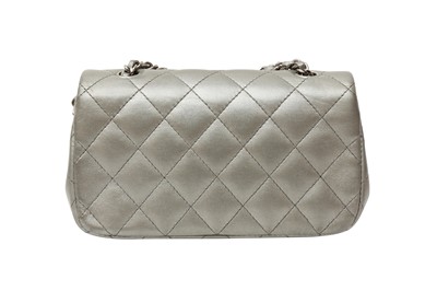 Lot 152 - Chanel Metallic Grey Rectangular Mini Flap Bag