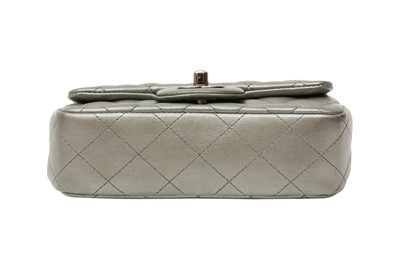 Lot 152 - Chanel Metallic Grey Rectangular Mini Flap Bag