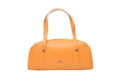 Lot 9 - Balenciaga Orange BB Shoulder Bowler Bag