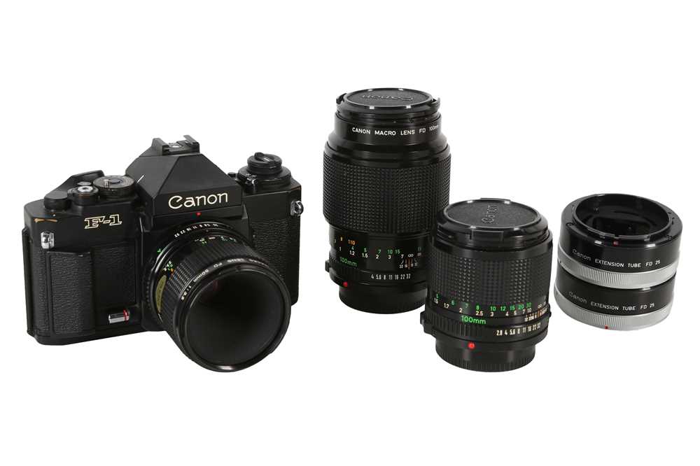 Lot 309 - A 4-Lens Canon New F-1 Outfit.
