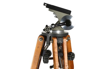 Lot 119 - A Ries tripod with two Linhof heads.