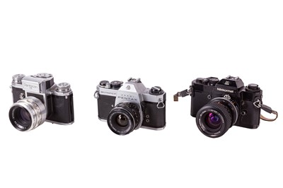 Lot 1141 - Three Manual SLR Cameras.