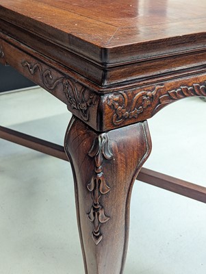 Lot 12 - AN ANGLO-CHINESE PADAUK FOLDING TABLE FOR THE EXPORT MARKET