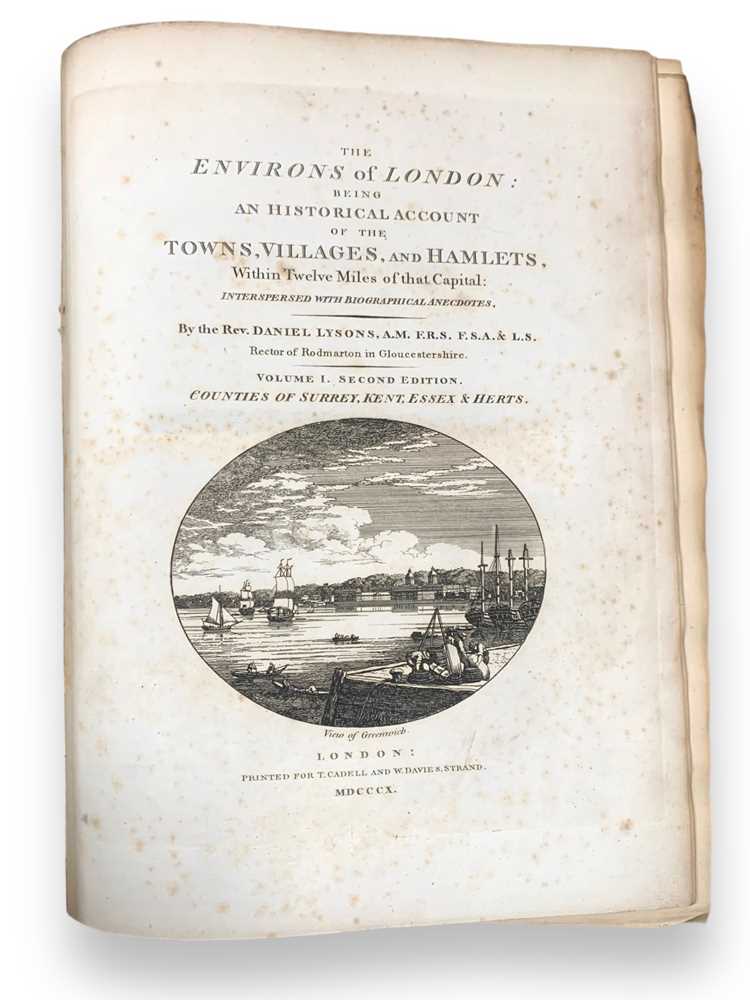 Lot 93 - Lysons (Daniel) The Environs of London