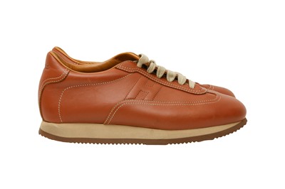 Lot 315 - Hermes Tan Goal Sneaker -Size 39