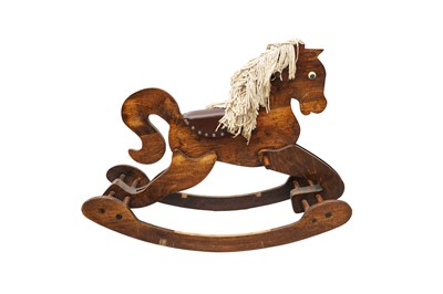 Lot 255 - A PLYWOOD ROCKING HORSE, SECOND HALF OF THE 20TH CENTURY