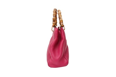 Lot 37 - Gucci Fuchsia Bamboo Shopper Bag