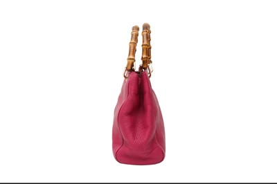 Lot 37 - Gucci Fuchsia Bamboo Shopper Bag