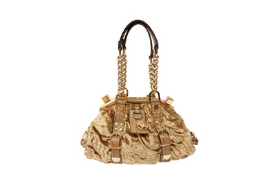 Lot 357 - λ Versace Gold Velvet La Medusa Mini Bag