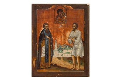 Lot 55 - A PAIR OF SOUTHERN RUSSIAN ICONS (19TH CENTURY)
