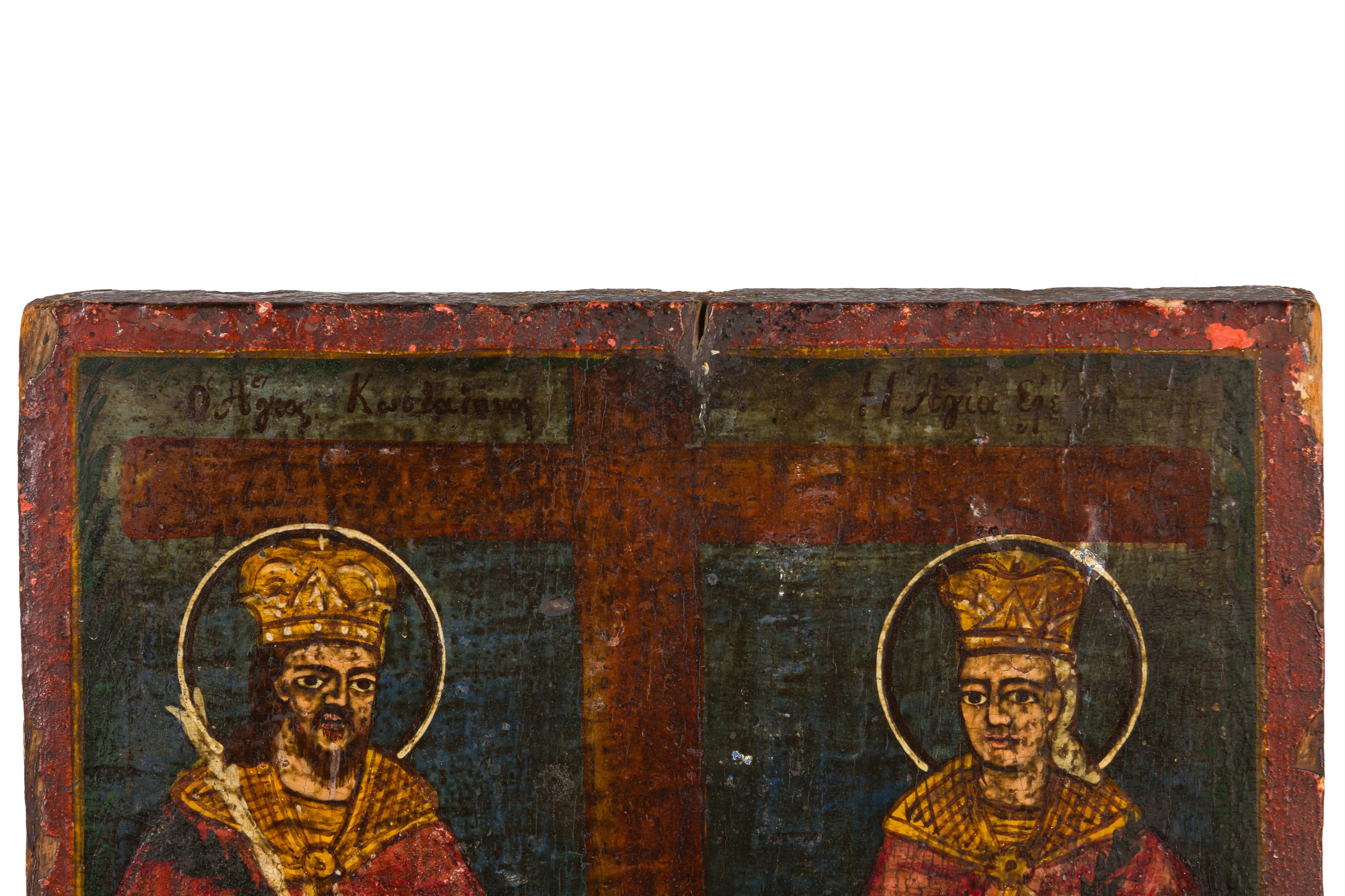 Lot 56 - TWO GREEK ICONS (19TH CENTURY)