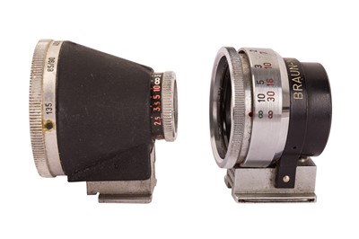 Lot 1212 - A pair of Braun Nurnberg external brightline viewfinders.