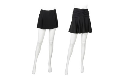 Lot 533 - Two Miu Miu Black Crepe Skirts - Size 36
