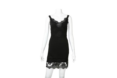 Lot 551 - Dolce & Gabbana Black Crepe Camisole Dress - Size 36