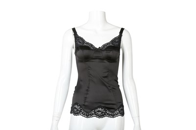 Lot 536 - Dolce & Gabbana Black Silk Camisole Top - Size XS