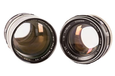 Lot 1214 - A Pair of Minolta Lenses.