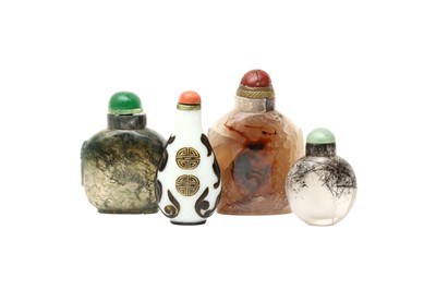 Lot 680 - FOUR CHINESE SNUFF BOTTLES