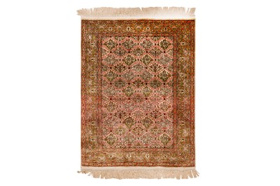 Lot 22 - AN EXTREMELY FINE SIGNED SILK HEREKE RUG, TURKEY
