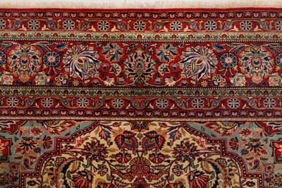 Lot 58 - A FINE ANTIQUE KASHAN CARPET, CENTRAL PERSIA