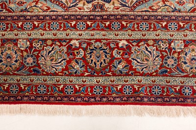 Lot 58 - A FINE ANTIQUE KASHAN CARPET, CENTRAL PERSIA