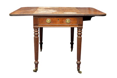 Lot 286 - A 19TH CENTURY MAHOGANY PEMBROKE TABLE