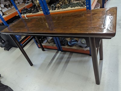 Lot 181 - A CHINESE CYPRESS WOOD MING-STYLE TABLE