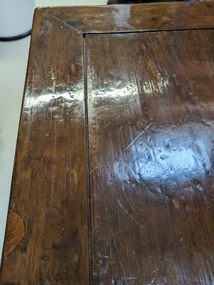 Lot 181 - A CHINESE CYPRESS WOOD MING-STYLE TABLE