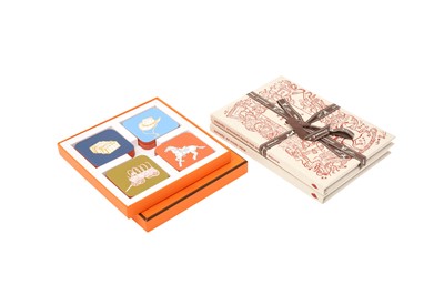 Lot 22 - Hermes Western and Company Memory Game and Two Books