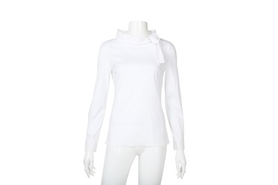 Lot 464 - Prada White Camicia Poplin Stretch Shirt - Size 36