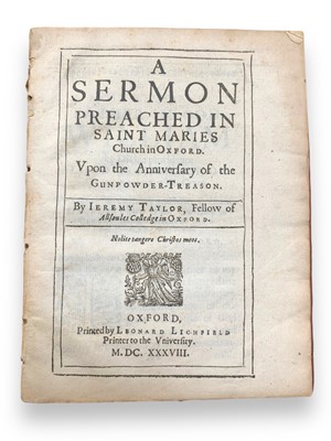 Lot 3 - [Law] Taylor. A Sermon..... Upon the Anniversary of the Gunpowder-Treason, 1638