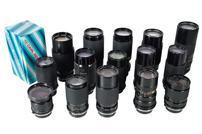 Lot 1199 - A Large Selection of SLR Lenses.