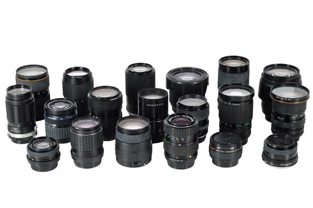 Lot 312 A Large Selection of SLR Lenses.