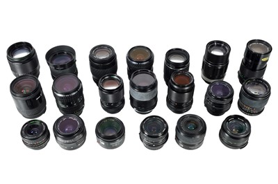 Lot 1201 - A Large Selection of SLR Lenses.