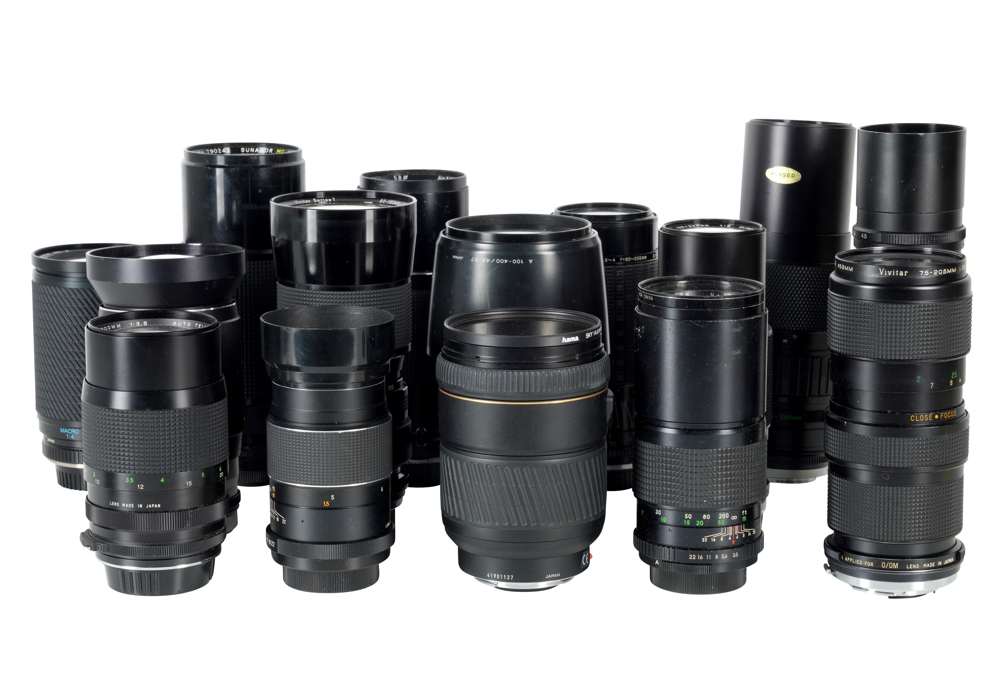 Lot 1202 A Large Selection of SLR Lenses.